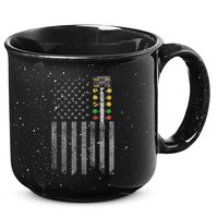 Drag Racing Flag American Drag Racer Drag Strip Tree Light 15oz Campfire Ceramic Mug