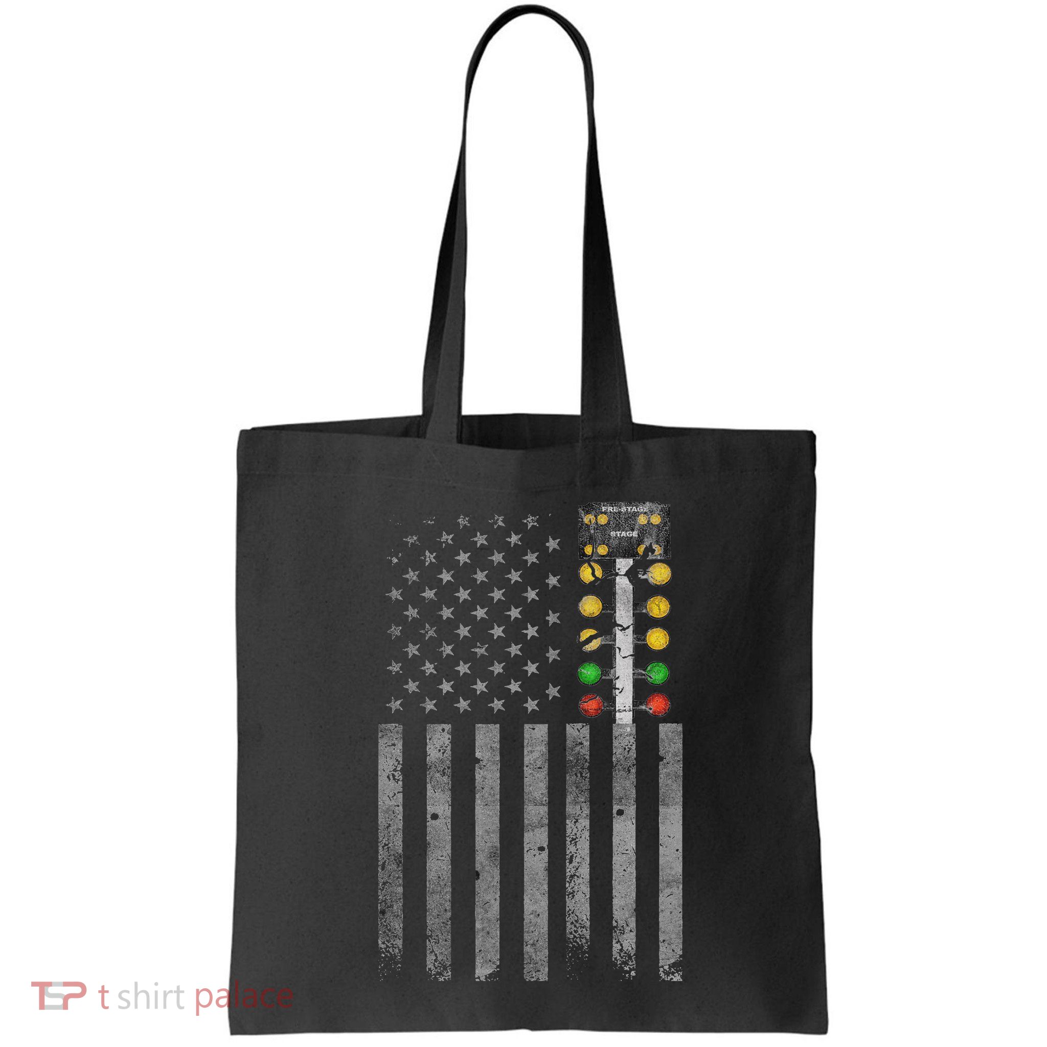 Drag Racing Flag American Drag Racer Drag Strip Tree Light Bag