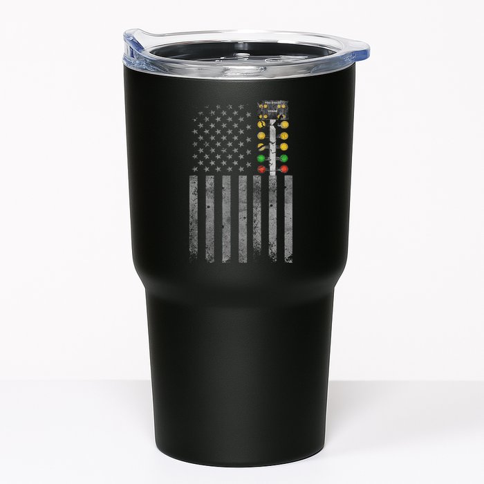 Drag Racing Flag American Drag Racer Drag Strip Tree Light Tumbler