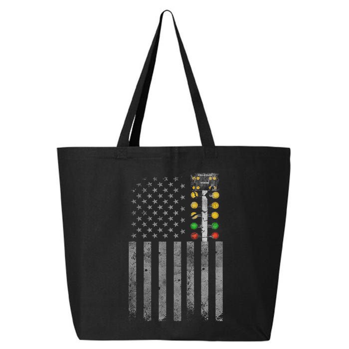 Drag Racing Flag American Drag Racer Drag Strip Tree Light 25L Jumbo Tote
