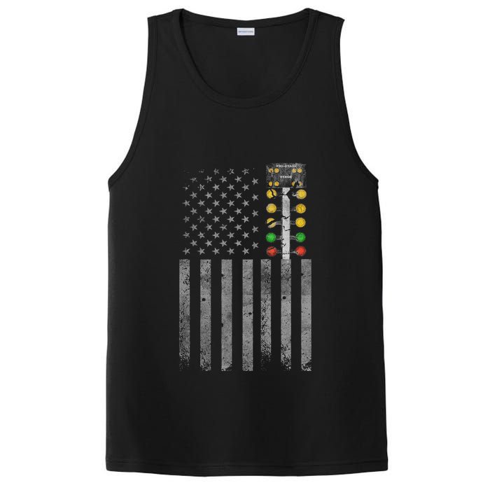 Drag Racing Flag American Drag Racer Drag Strip Tree Light PosiCharge Competitor Tank