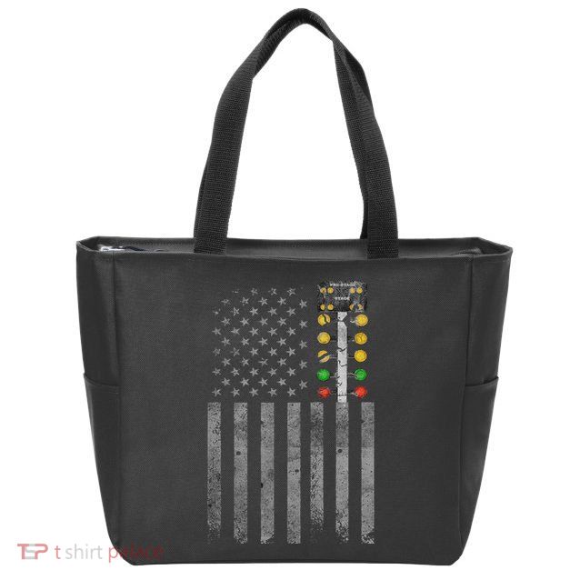 Drag Racing Flag American Drag Racer Drag Strip Tree Light Zip Tote Bag