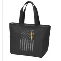 Drag Racing Flag American Drag Racer Drag Strip Tree Light Zip Tote Bag