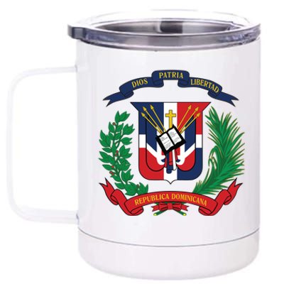 Dominican Republic Flag National Emblem Republica Dominicana Cool Gift 12 oz Stainless Steel Tumbler Cup