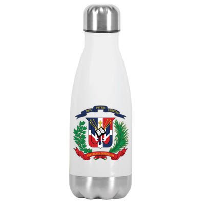 Dominican Republic Flag National Emblem Republica Dominicana Cool Gift Stainless Steel Insulated Water Bottle