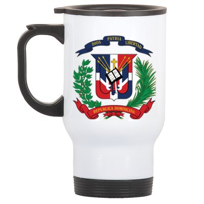 Dominican Republic Flag National Emblem Republica Dominicana Cool Gift Stainless Steel Travel Mug