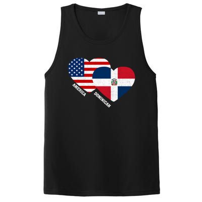 Dominican Republic Flag Great Gift Half Dominican American Pride Gift PosiCharge Competitor Tank