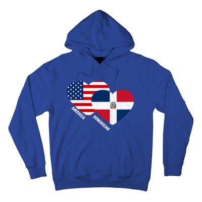 Dominican Republic Flag Great Gift Half Dominican American Pride Gift Tall Hoodie