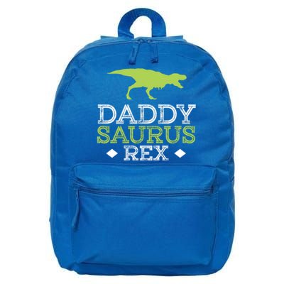 Daddysaurus Rex Funny Fathers Day Dad Gift 16 in Basic Backpack