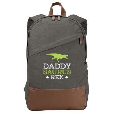 Daddysaurus Rex Funny Fathers Day Dad Gift Cotton Canvas Backpack