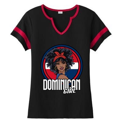 Dominican Republic Flag Republica Dominicana Gift Ladies Halftime Notch Neck Tee