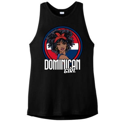 Dominican Republic Flag Republica Dominicana Gift Ladies PosiCharge Tri-Blend Wicking Tank