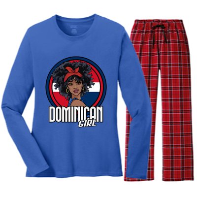 Dominican Republic Flag Republica Dominicana Gift Women's Long Sleeve Flannel Pajama Set 