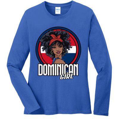 Dominican Republic Flag Republica Dominicana Gift Ladies Long Sleeve Shirt