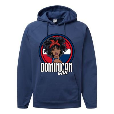 Dominican Republic Flag Republica Dominicana Gift Performance Fleece Hoodie