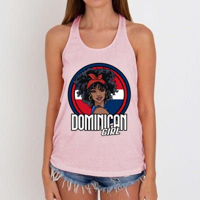 Dominican Republic Flag Republica Dominicana Gift Women's Knotted Racerback Tank