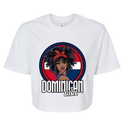 Dominican Republic Flag Republica Dominicana Gift Bella+Canvas Jersey Crop Tee