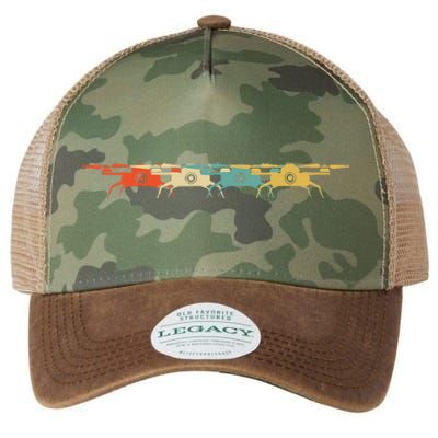 Drone Retro Flying Quadcopter Legacy Tie Dye Trucker Hat