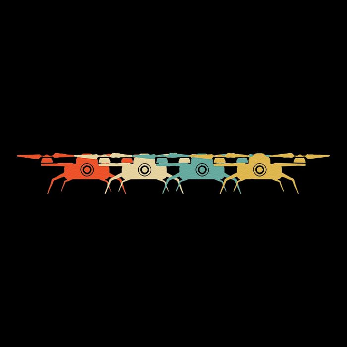 Drone Retro Flying Quadcopter Hoodie