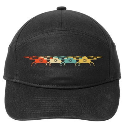 Drone Retro Flying Quadcopter 7-Panel Snapback Hat