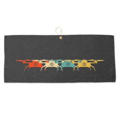 Drone Retro Flying Quadcopter Large Microfiber Waffle Golf Towel