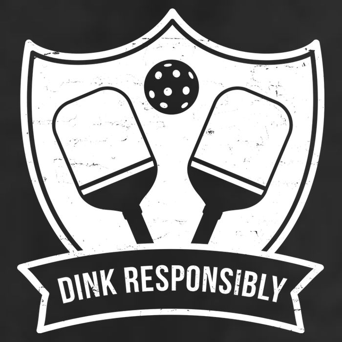 Dink Responsibly Funny Pickleball 7 Panel Mesh Trucker Snapback Hat