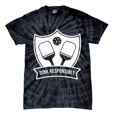 Dink Responsibly Funny Pickleball Tie-Dye T-Shirt