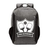 Dink Responsibly Funny Pickleball Vector Backpack
