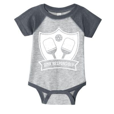 Dink Responsibly Funny Pickleball Infant Baby Jersey Bodysuit