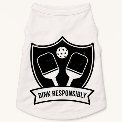 Dink Responsibly Funny Pickleball Doggie Tank