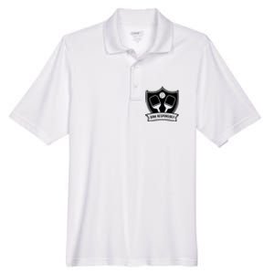 Dink Responsibly Funny Pickleball Men's Origin Performance Pique Polo