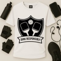 Dink Responsibly Funny Pickleball Performance Shirt