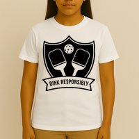 Dink Responsibly Funny Pickleball T-Shirt