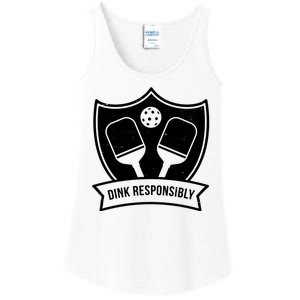 Dink Responsibly Funny Pickleball Ladies Essential Tank