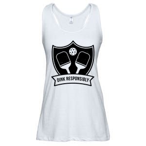 Dink Responsibly Funny Pickleball Ladies Essential Flowy Tank