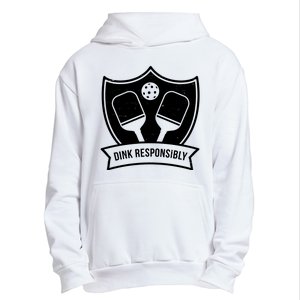 Dink Responsibly Funny Pickleball Urban Pullover Hoodie