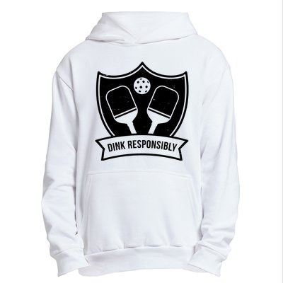 Dink Responsibly Funny Pickleball Urban Pullover Hoodie