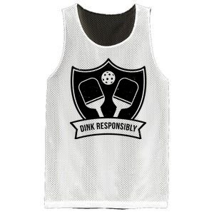 Dink Responsibly Funny Pickleball Mesh Reversible Basketball Jersey Tank