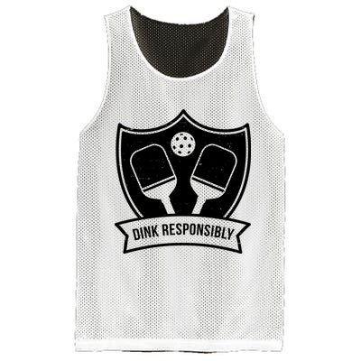Dink Responsibly Funny Pickleball Mesh Reversible Basketball Jersey Tank