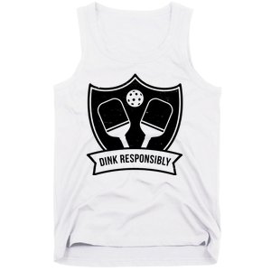 Dink Responsibly Funny Pickleball Tank Top