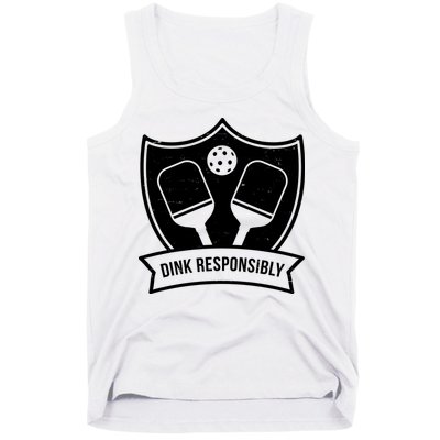Dink Responsibly Funny Pickleball Tank Top