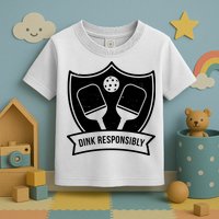 Dink Responsibly Funny Pickleball Toddler T-Shirt