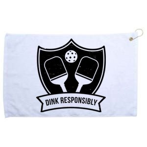 Dink Responsibly Funny Pickleball Grommeted Golf Towel