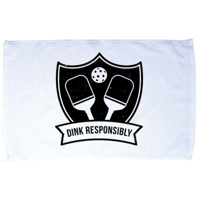 Dink Responsibly Funny Pickleball Microfiber Hand Towel
