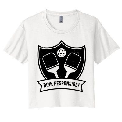 Dink Responsibly Funny Pickleball Crop Top
