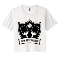 Dink Responsibly Funny Pickleball Crop Top