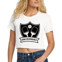 Dink Responsibly Funny Pickleball Crop Top
