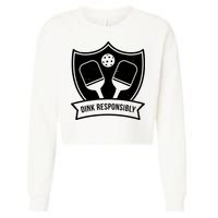 Dink Responsibly Funny Pickleball Cropped Pullover Crew