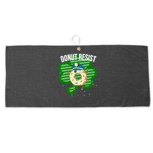 Donut Resist Funny Police Officer Irish St Patricks Day Meme Great Gift Large Microfiber Waffle Golf Towel