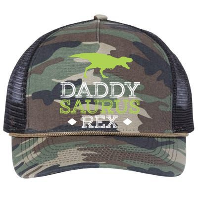 Daddysaurus Rex Funny FatherS Day Dad Gift Retro Rope Trucker Hat Cap